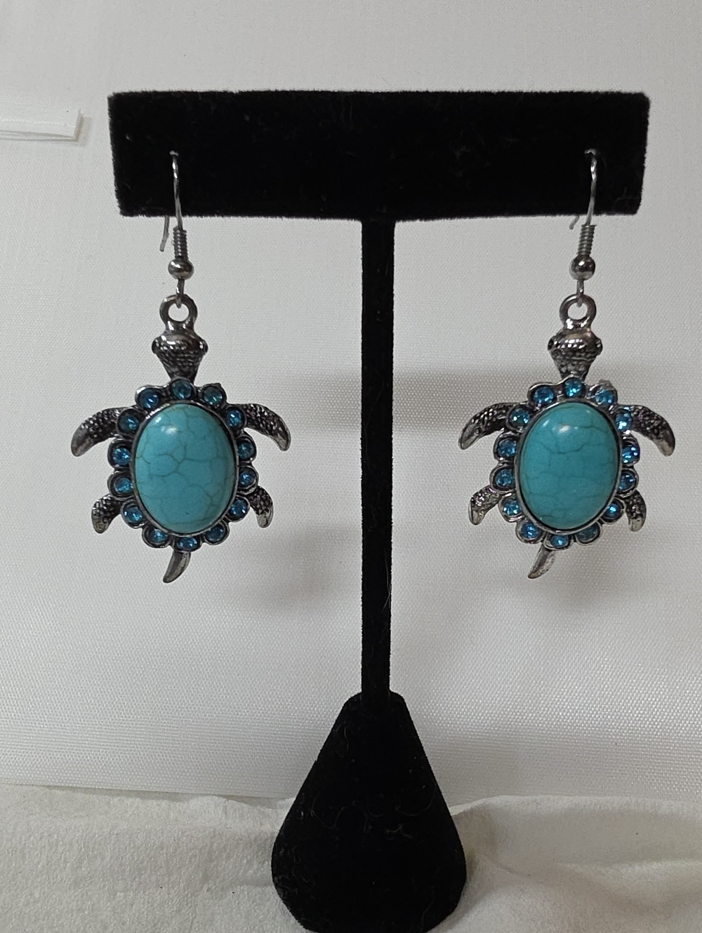 Turquoise Turtle Drop Earrings - Women Jewelry
